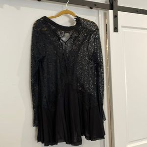 Free people black lace tunic